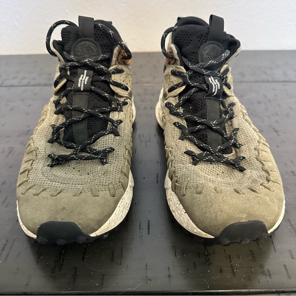 Free People Flower Mountain Bloom Speckled Taupe Gray Suede Mid Sneakers - Picture 3 of 6